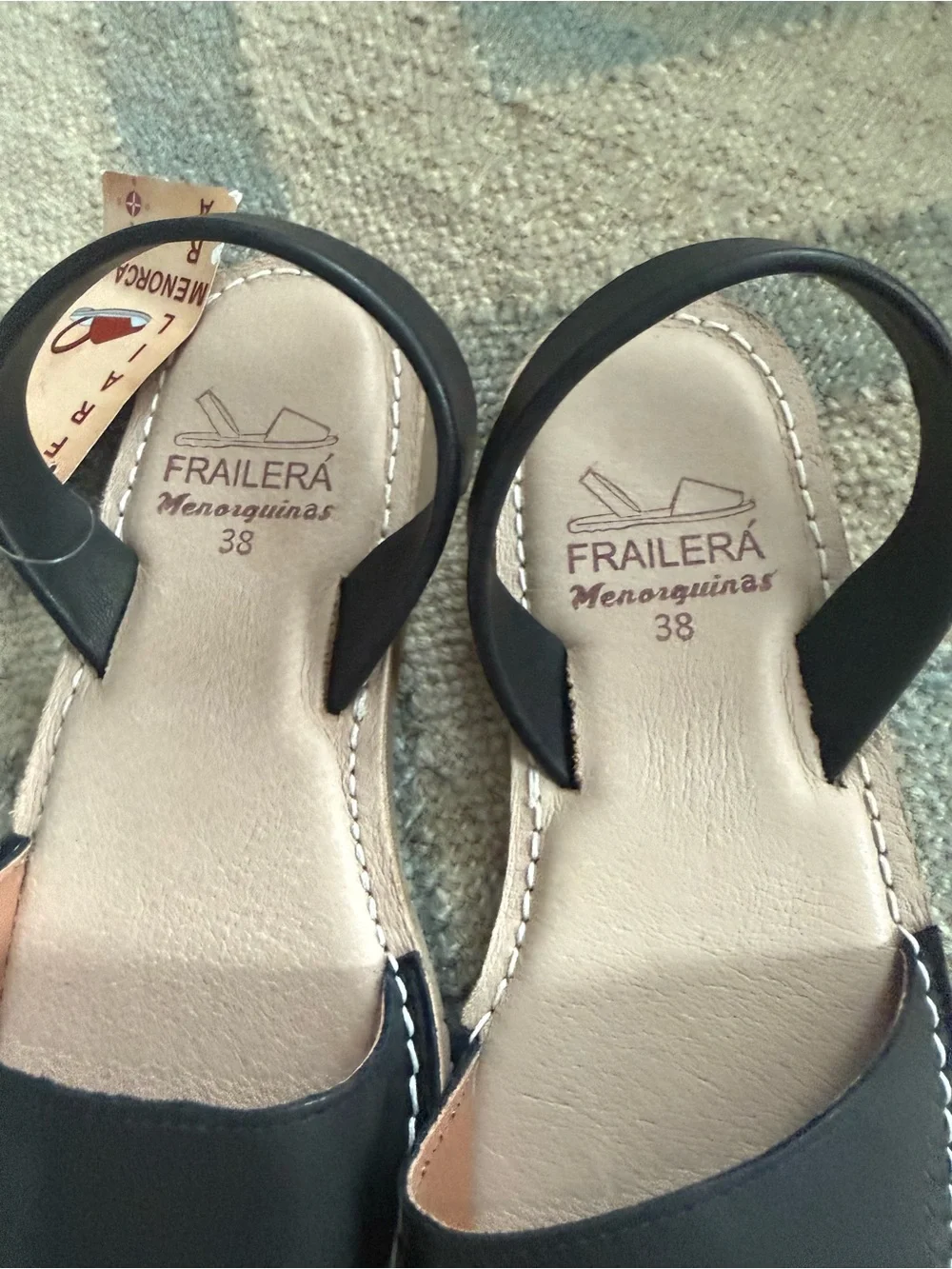 Frailera Menorcan Avarcas sandals in Black Size 38 US7.5 NWT